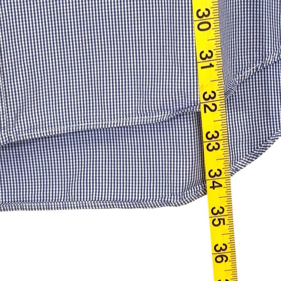 Ralph Lauren Shirt 3XLT Tall Blue White Gingham Check Long Sleeve Button Down - Picture 6 of 9